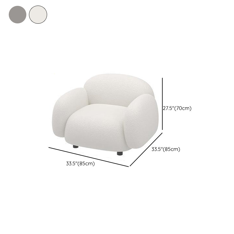 Contemporary Stain Resistant Settee Recessed Arm Sofa for Living Room