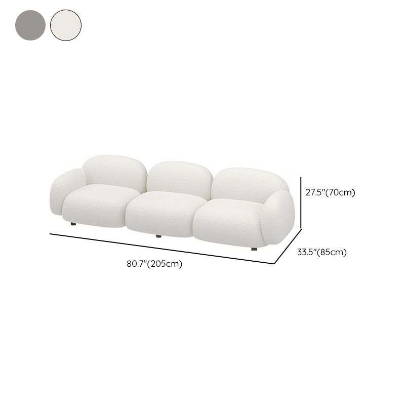 Contemporary Stain Resistant Settee Recessed Arm Sofa for Living Room