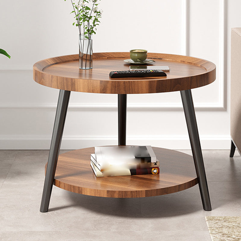 Round Tray Top Side End Table 3 Legs Solid Wood Corner Table