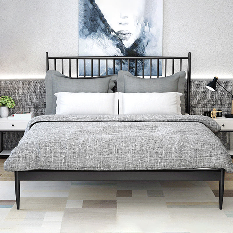 Iron Open-Frame Bed Contemporary Standard Bed with Metal Legs