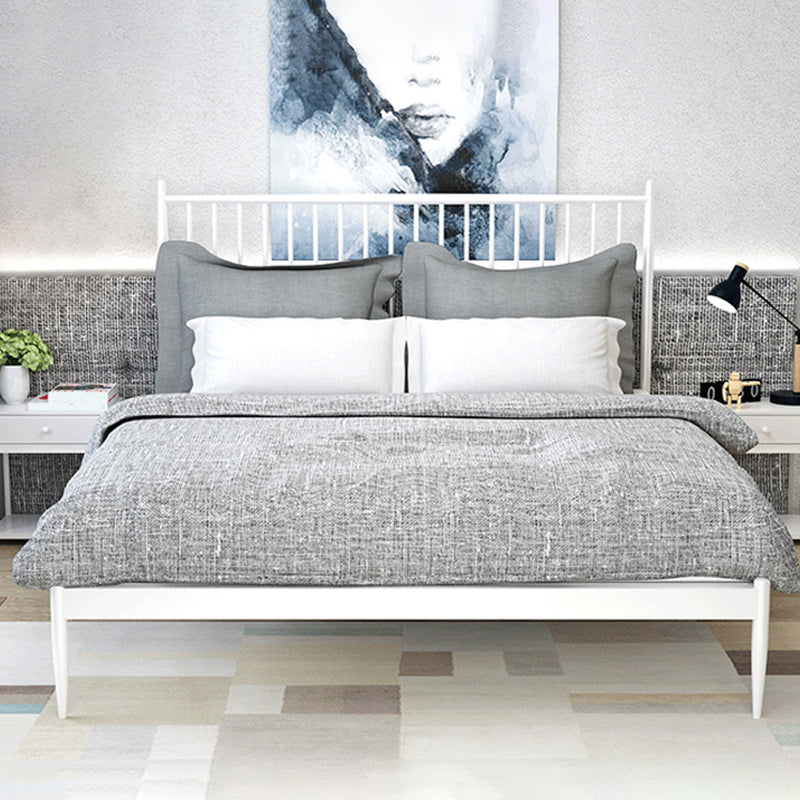 Iron Open-Frame Bed Contemporary Standard Bed with Metal Legs