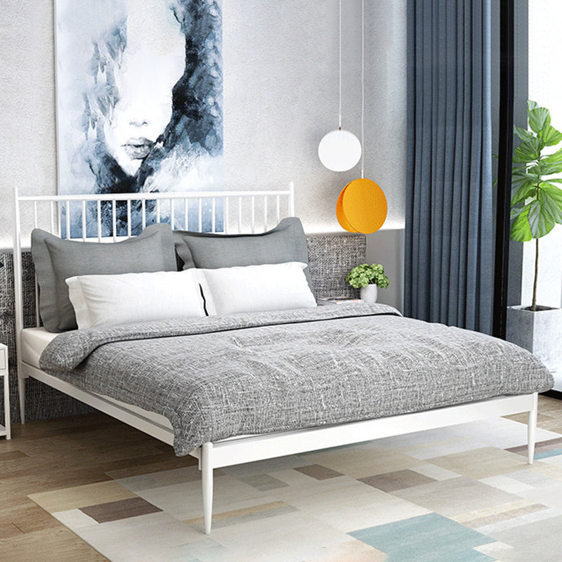 Iron Open-Frame Bed Contemporary Standard Bed with Metal Legs