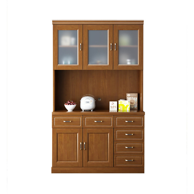 Mid-Century Cabinet 6 - Drawer 3 Shelves Solid Wood Bar Pulls Accent Cabinet