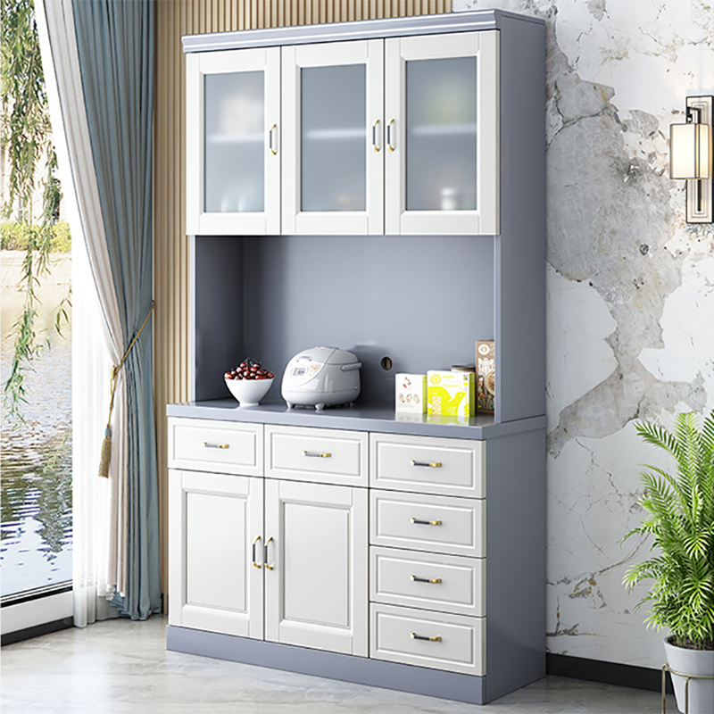 Mid-Century Cabinet 6 - Drawer 3 Shelves Solid Wood Bar Pulls Accent Cabinet