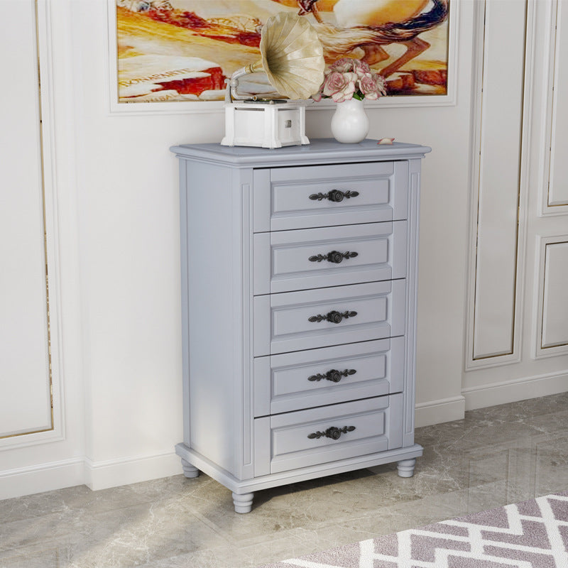 43.30" Tall Wood Accent Cabinet 5-Drawer Rectangular Accent Chest