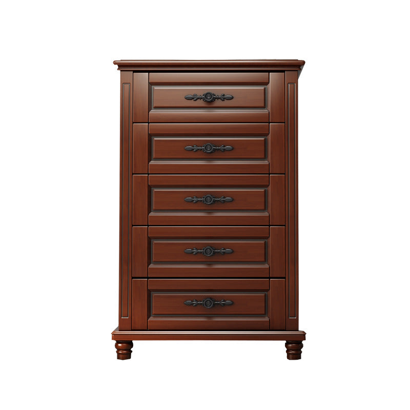 43.30" Tall Wood Accent Cabinet 5-Drawer Rectangular Accent Chest