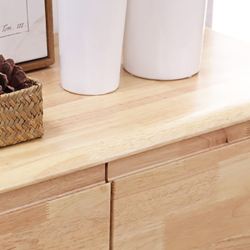 Contemporary Natural Accent Chest Rubberwood Chest with Drawers