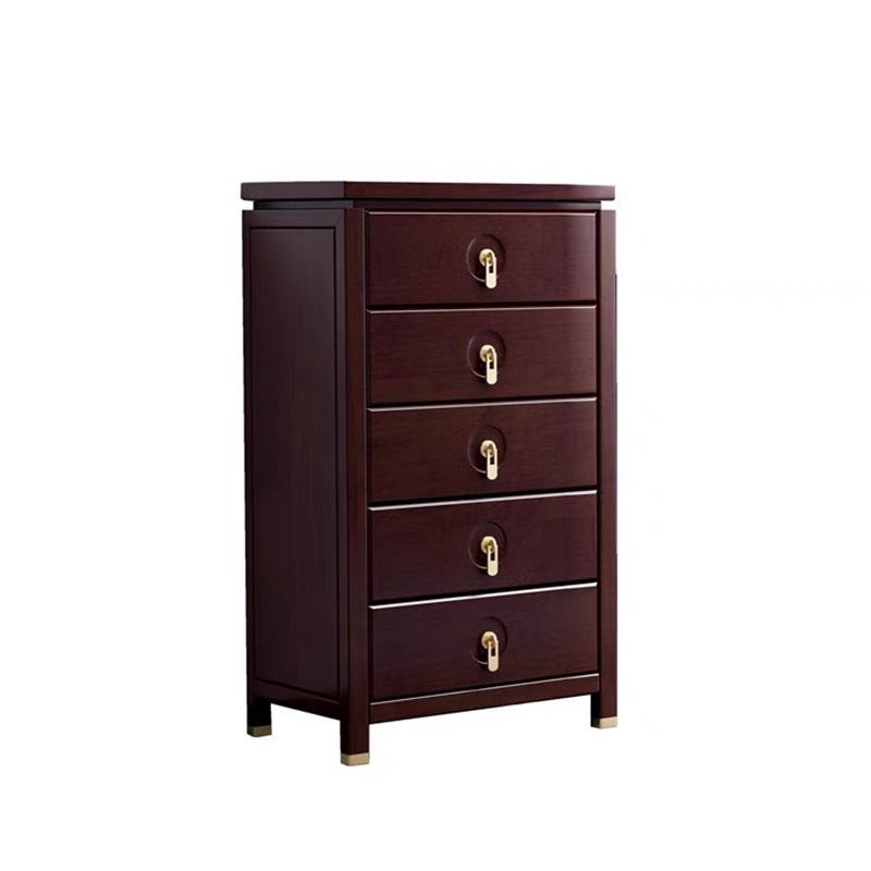Mid-Century Modern Chest Rectangle with Drawer Solid Wood Straight Legs Accent Chest