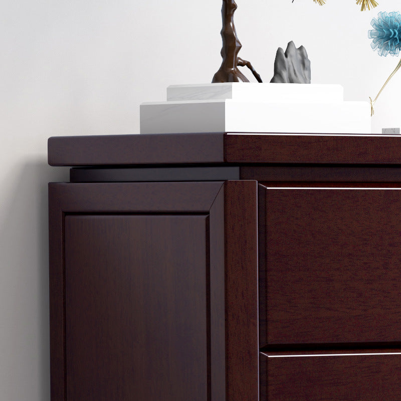 Mid-Century Modern Chest Rectangle with Drawer Solid Wood Straight Legs Accent Chest