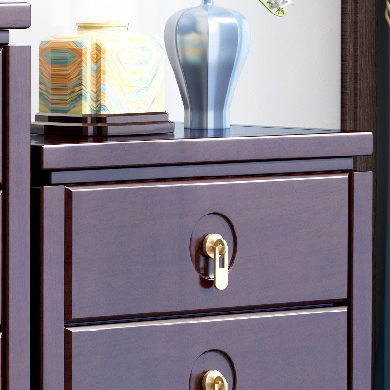 Mid-Century Modern Chest Rectangle with Drawer Solid Wood Straight Legs Accent Chest