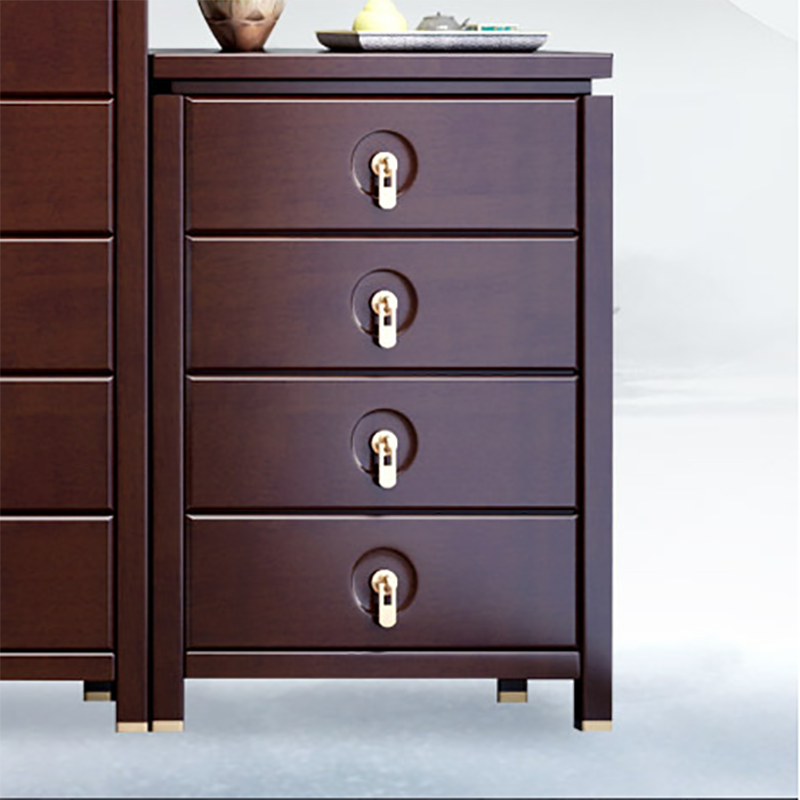 Mid-Century Modern Chest Rectangle with Drawer Solid Wood Straight Legs Accent Chest