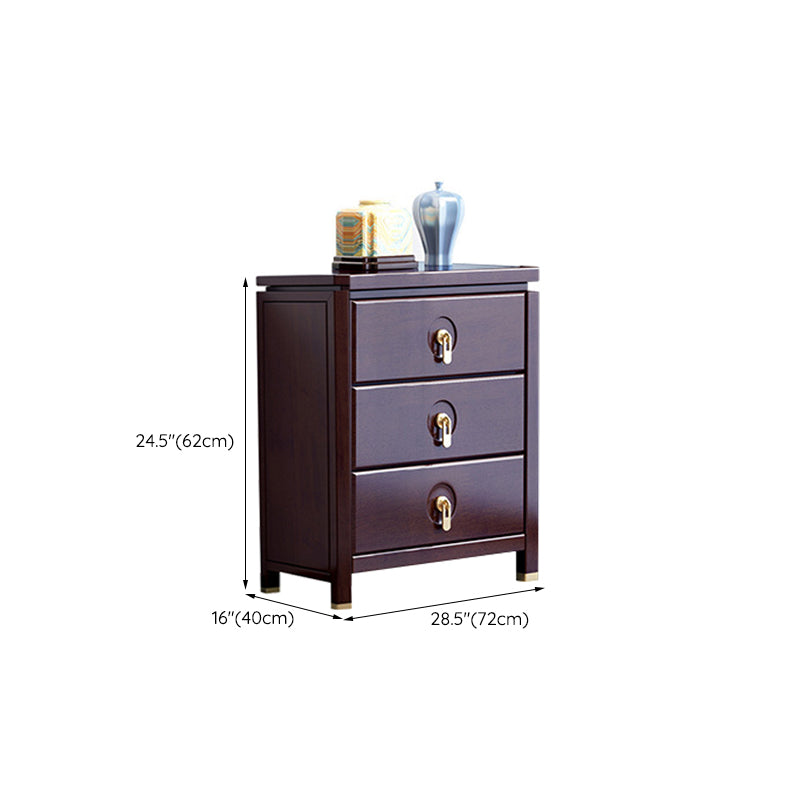 Mid-Century Modern Chest Rectangle with Drawer Solid Wood Straight Legs Accent Chest