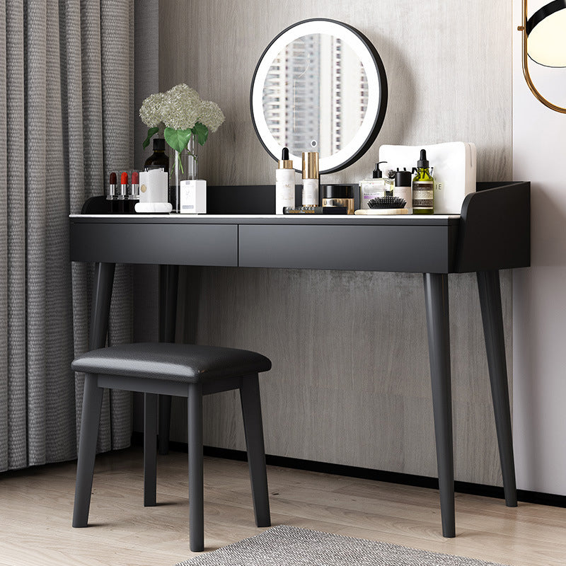Stone Top Makeup Table with 2 Drawers 15.74" Wide Vanity Tables