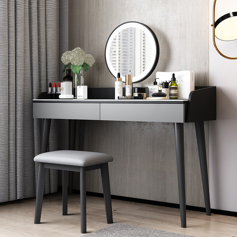 Stone Top Makeup Table with 2 Drawers 15.74" Wide Vanity Tables