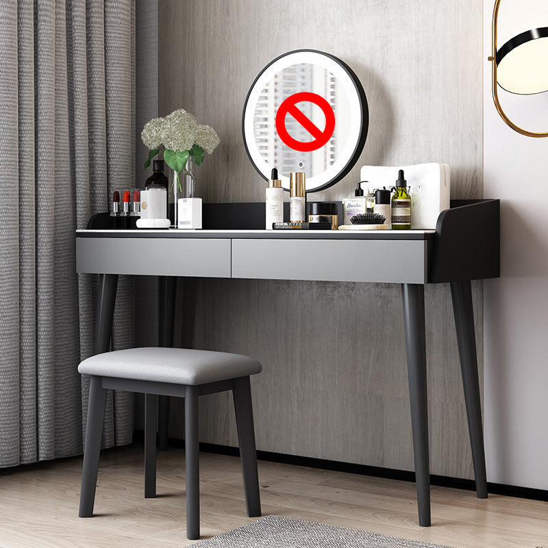Stone Top Makeup Table with 2 Drawers 15.74" Wide Vanity Tables