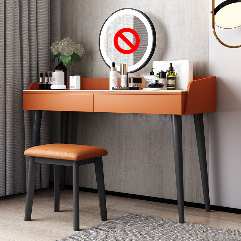 Stone Top Makeup Table with 2 Drawers 15.74" Wide Vanity Tables