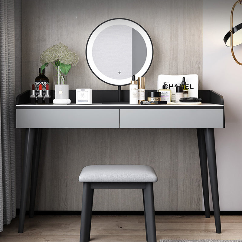 Stone Top Makeup Table with 2 Drawers 15.74" Wide Vanity Tables