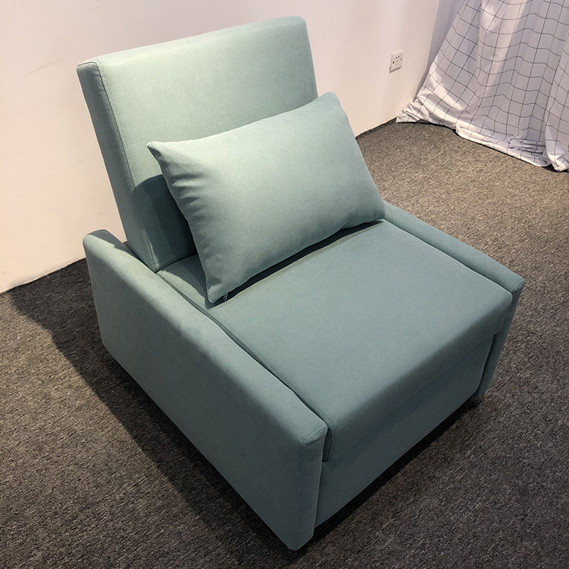 Modern Green Convertible Sofa Cushion Back Foldable Futon Chairs