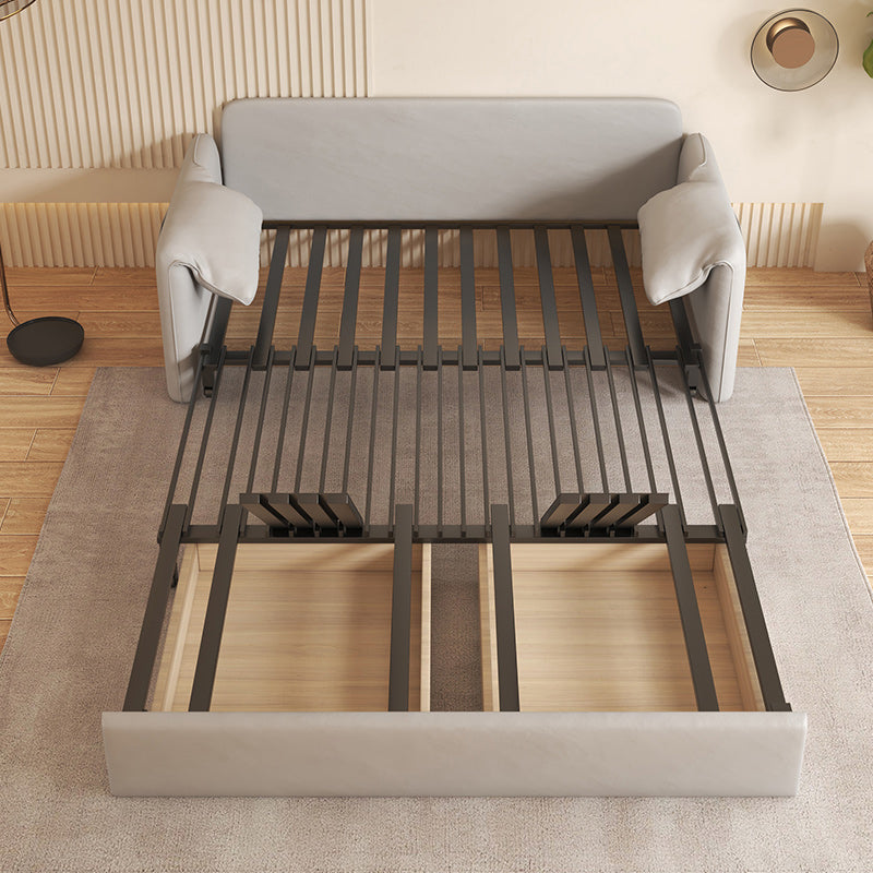 Foldable Convertible Sofa Pillow Included Futon Sofa Bed with Storage