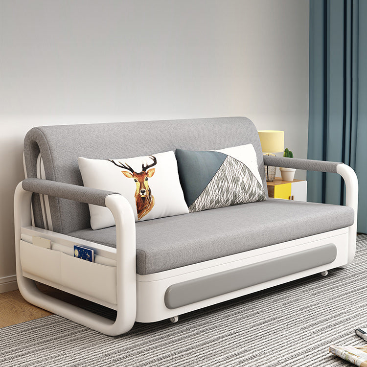 Cushion Back Loveseat Foldable Pillow Included Sleeper Sofa with Storage