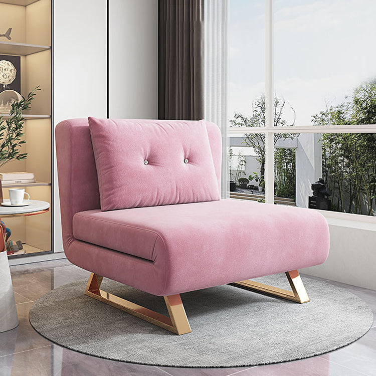 Armless Cushion Back Futon Foldable Pillow Included Sleeper Sofa