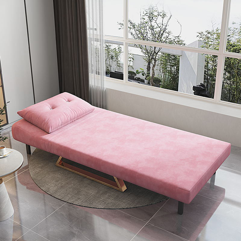 Armless Cushion Back Futon Foldable Pillow Included Sleeper Sofa