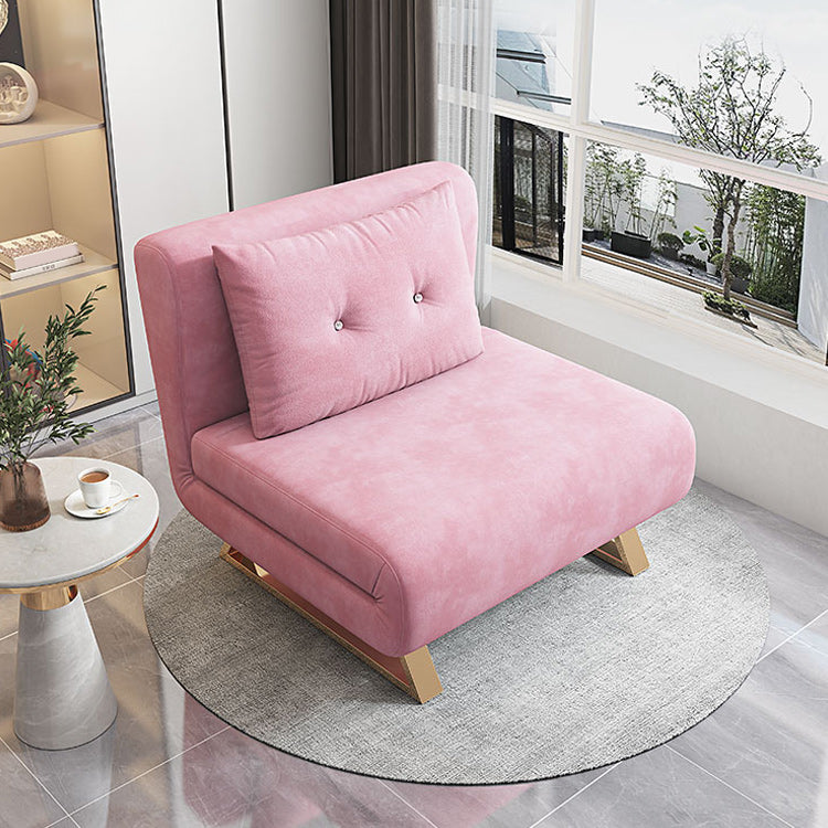 Armless Cushion Back Futon Foldable Pillow Included Sleeper Sofa