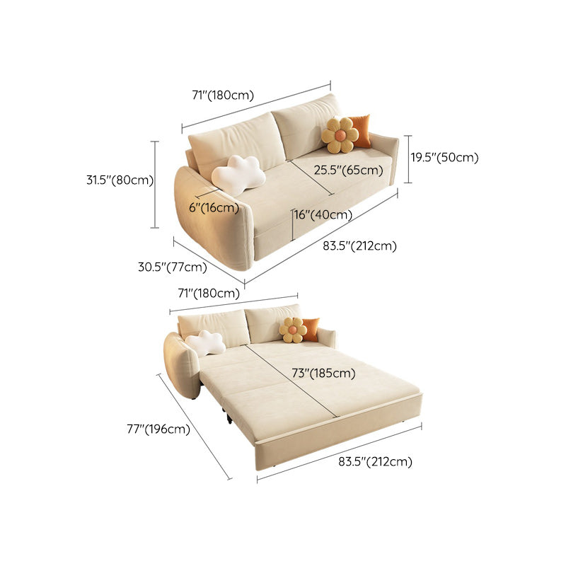 Detachable Mattress Futon Foldable Pillow Included Sleeper Sofa
