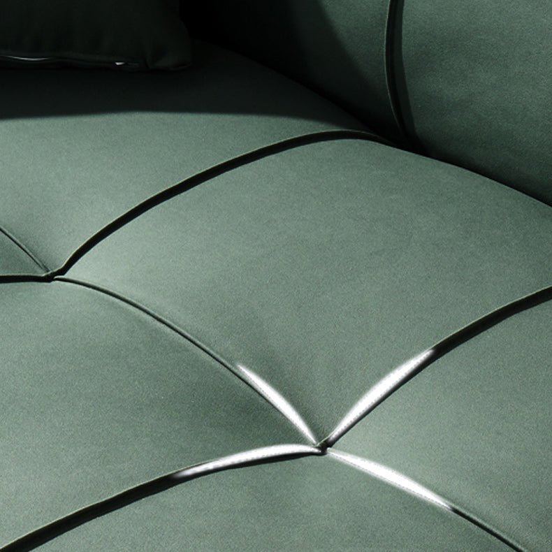 Square Arms Futon Foldable Pillow Included Sleeper Sofa with Storage