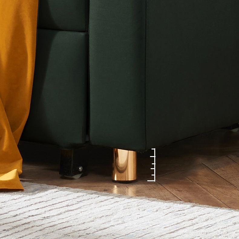 Square Arms Futon Foldable Pillow Included Sleeper Sofa with Storage