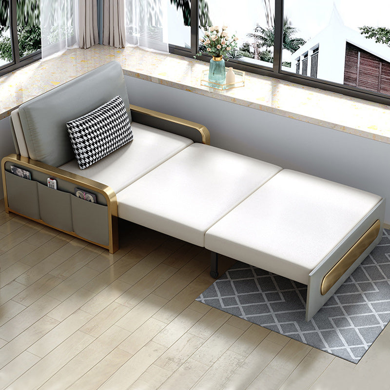 Square Arms Futon Foldable Pillow Included Cushion Back Sleeper Sofa