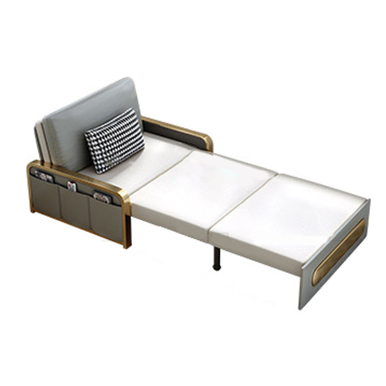 Square Arms Futon Foldable Pillow Included Cushion Back Sleeper Sofa