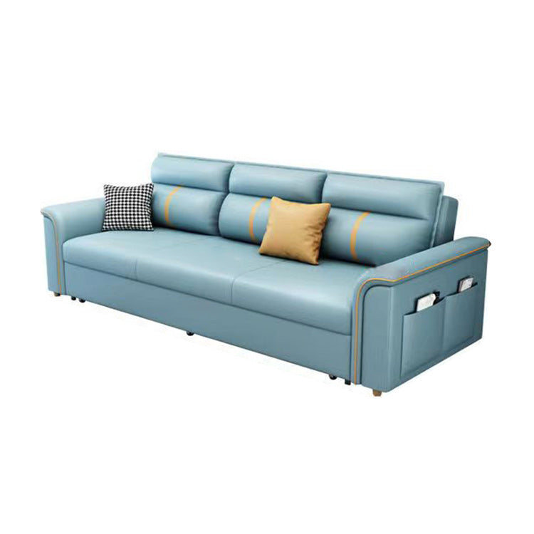 Flared Arms Futon Foldable Pillow Included Cushion Back Sleeper Sofa