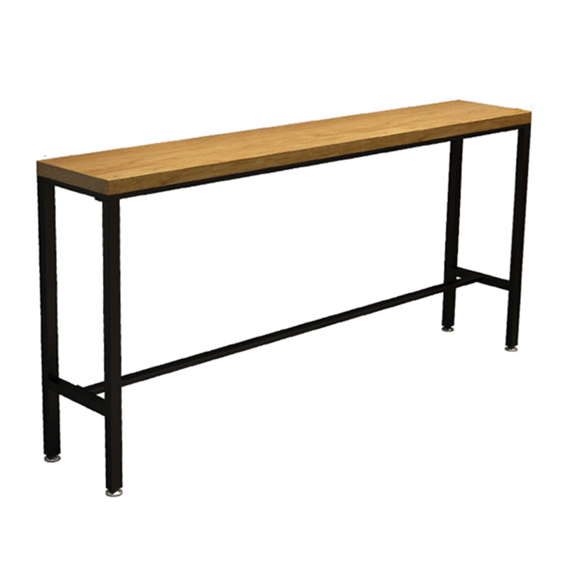 Industrial Bar-height Table Solid Wood Top Bar Table for Patio Use
