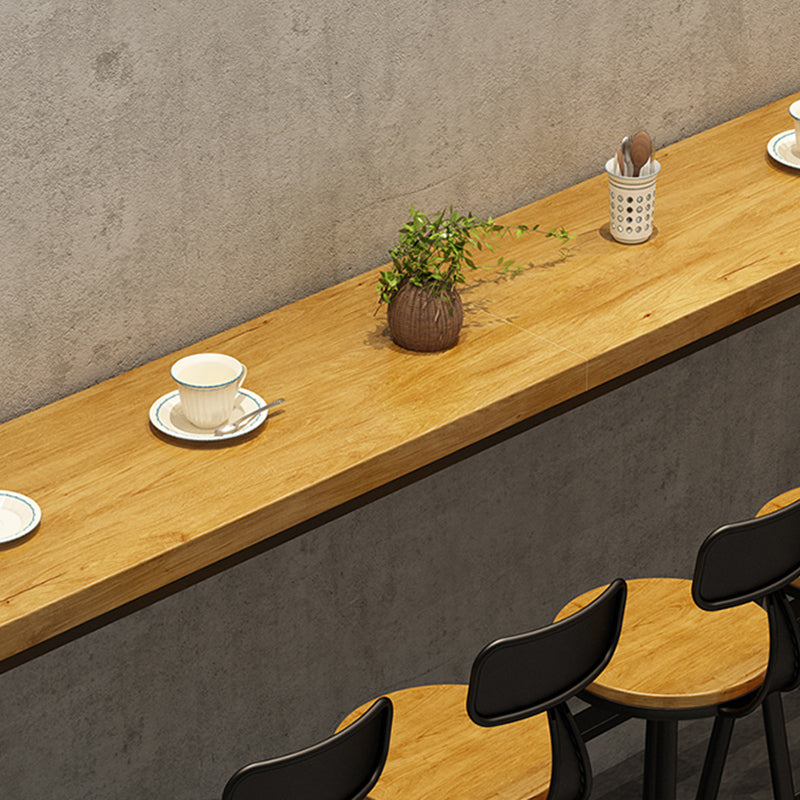 Industrial Bar-height Table Solid Wood Top Bar Table for Patio Use