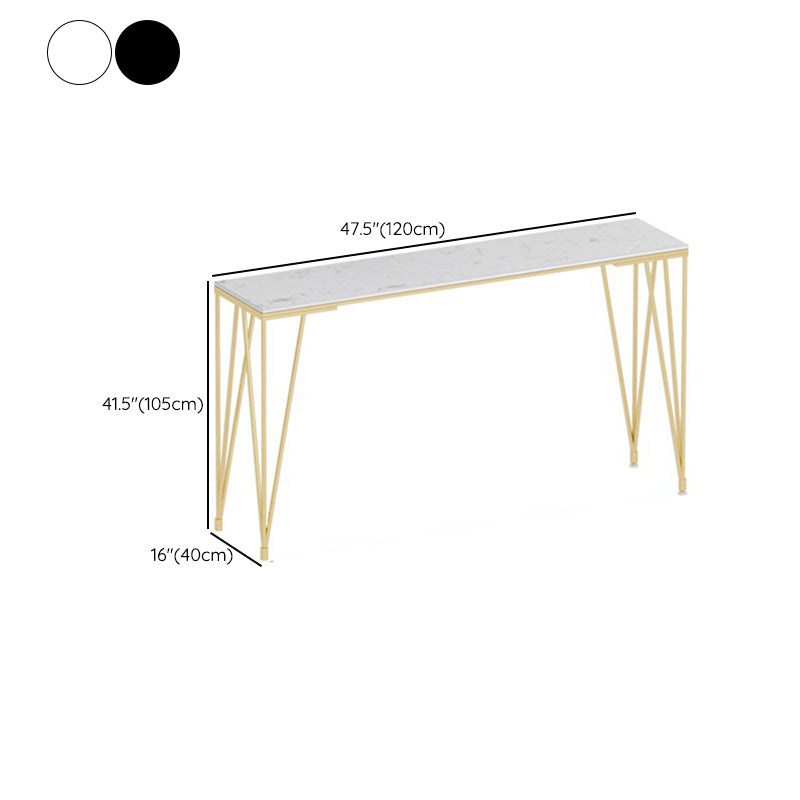 Modern Bar-height Table Faux Marble Top Bistro Pub Table with Gold Base