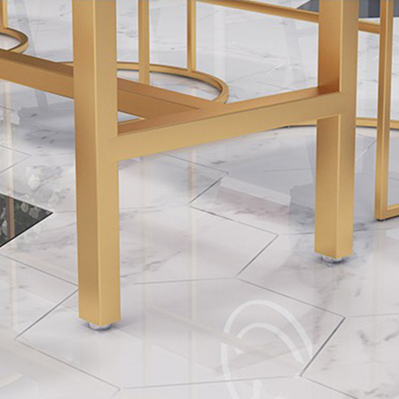 Modern Bar-height Table FauxMarble Top Bistro Bar Table for Living Room