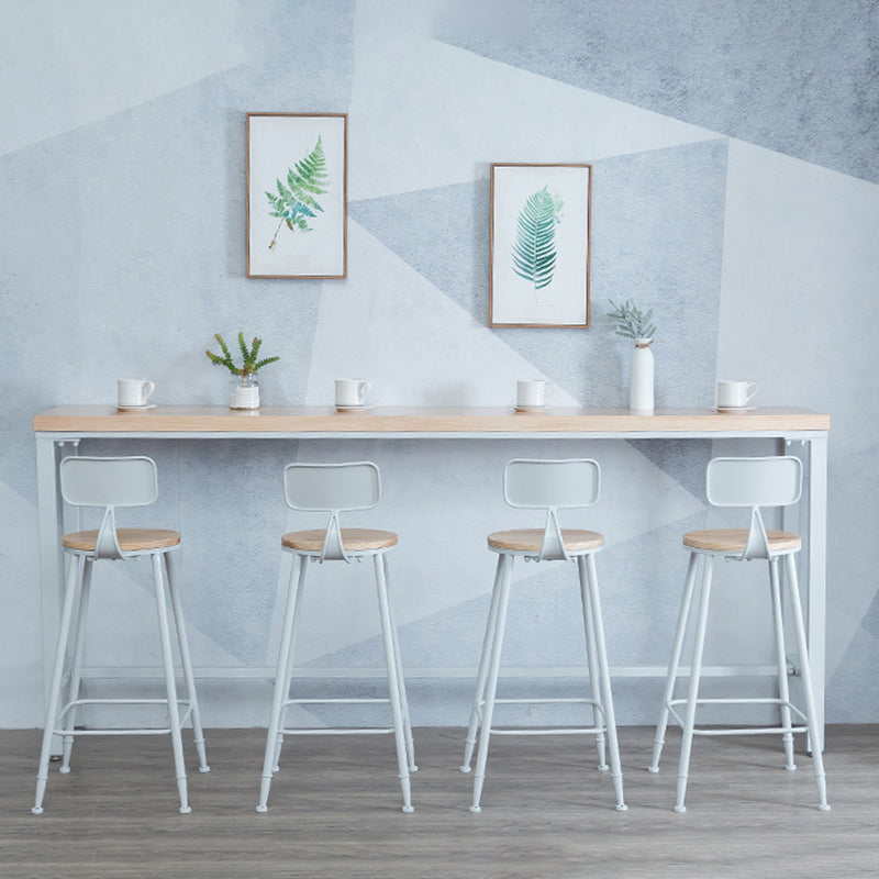 Rectangular Bar-height Table Solid Wood Top Bistro Pub Table