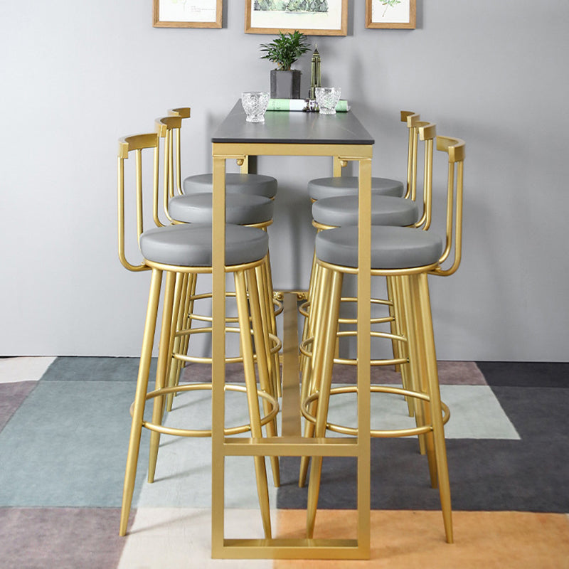 Modern Bar Height Table Stone Top Bistro Bar Table for Patio Use