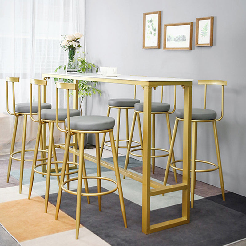 Modern Bar Height Table Stone Top Bistro Bar Table for Patio Use