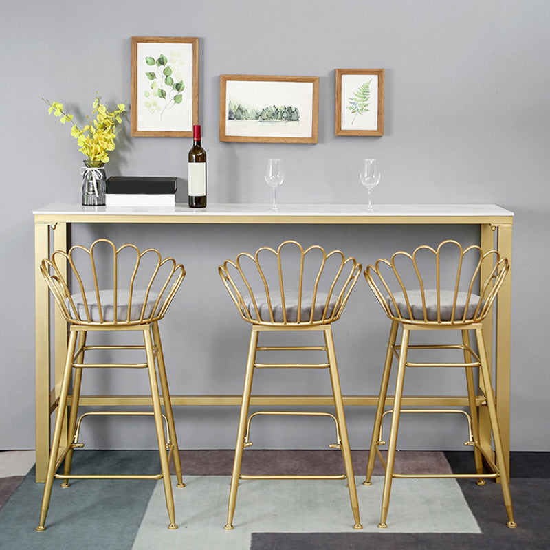 Modern Bar Height Table Stone Top Bistro Bar Table for Patio Use