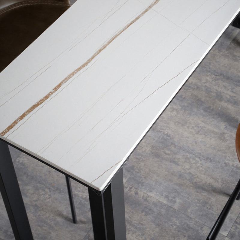 Industrial Bar Height Table Stone Top Bistro Bar Table for Patio Use