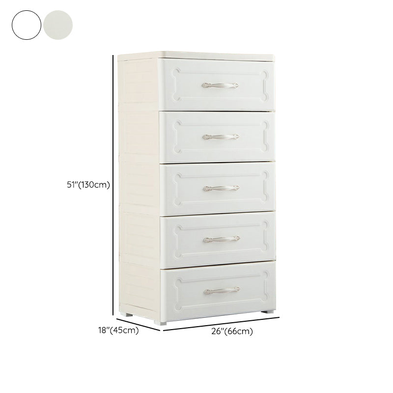 Plastic Storage Cabinet with Legs Modern Wardrobe Closet with Drawer