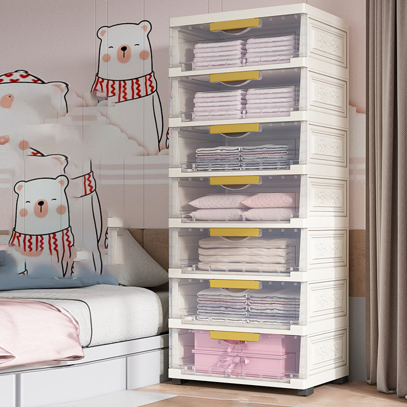 Hinged Wardrobe Closet Contemporary Plastic Storage Cabinet for Home