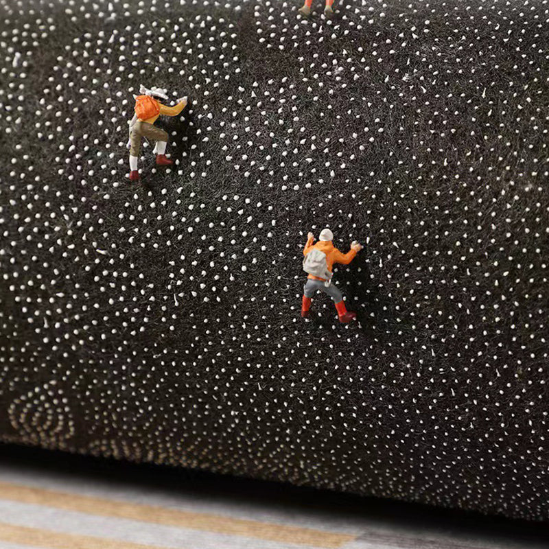 Light Grey Modern Rug Polyester Line Rug Washable Rug for Home Decor