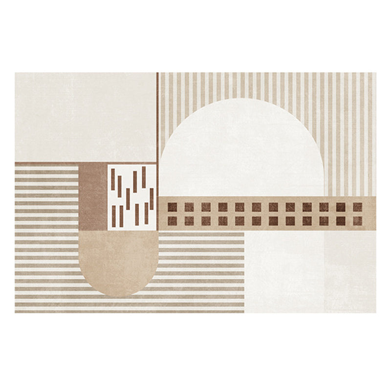 Green Casual Rug Polyester Color Piece Rug Stain Resistant Rug for Living Room