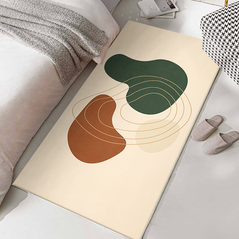 Dark Brown Modern Carpet Polyester Color Lump Carpet Washable Carpet for Drawing Room