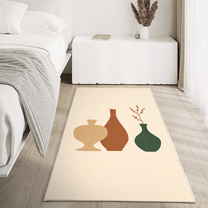 Dark Brown Modern Carpet Polyester Color Lump Carpet Washable Carpet for Drawing Room