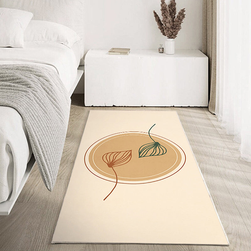 Dark Brown Modern Carpet Polyester Color Lump Carpet Washable Carpet for Drawing Room