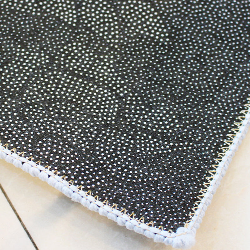 Dark Brown Color Lump Rug Polyester Modern Rug Washable Rug for Living Room